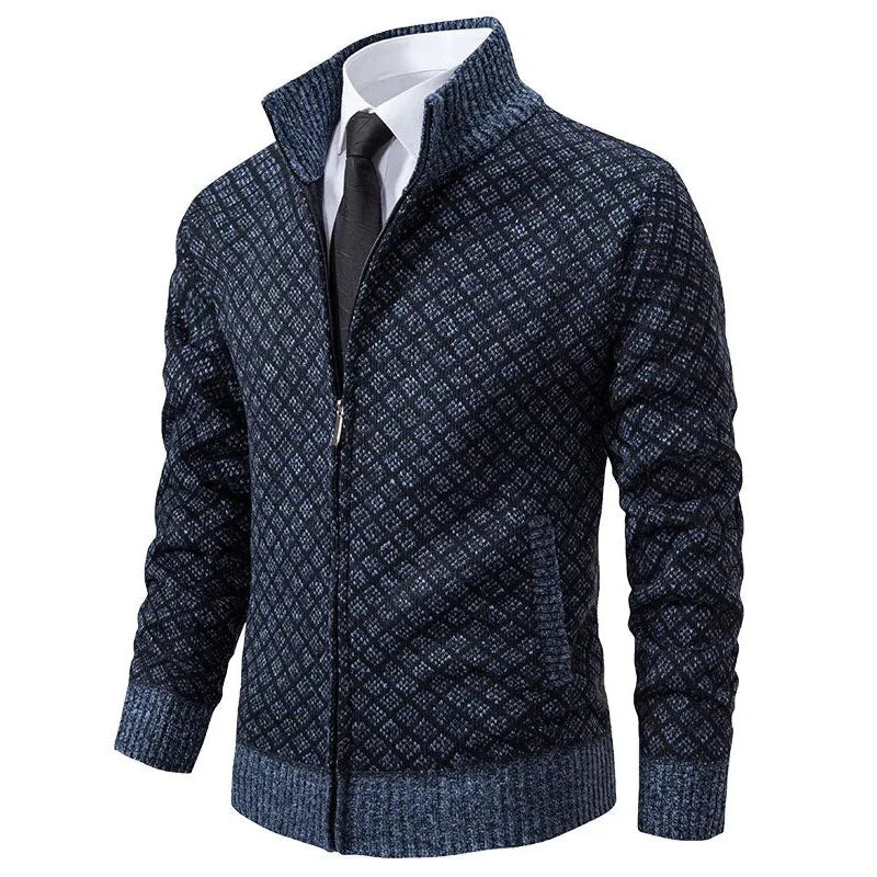 Premium cardigan med lynlås 