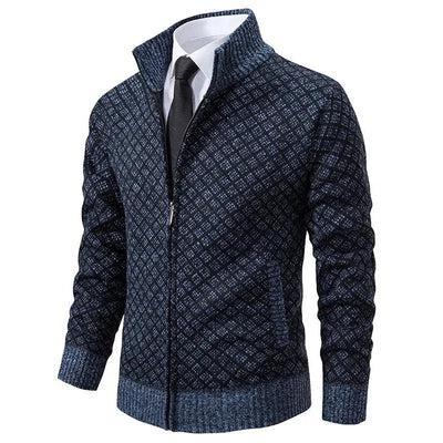 Premium cardigan med lynlås 