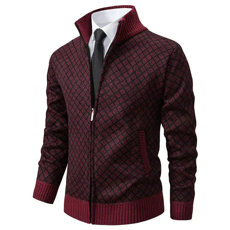 Premium cardigan med lynlås 