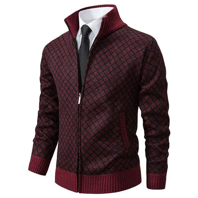 Premium cardigan med lynlås 