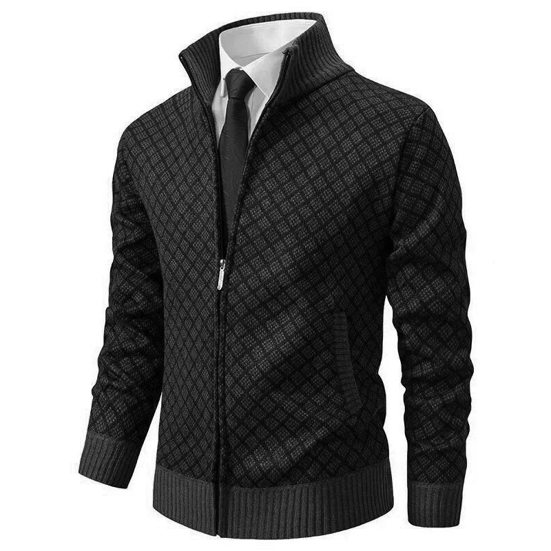 Premium cardigan med lynlås 