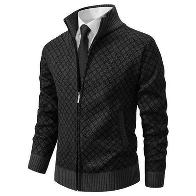 Premium cardigan med lynlås 