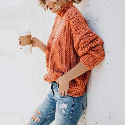 Celina® - Strikpullover med krave