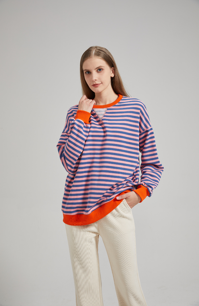 LENA | Oversized stribet sweater