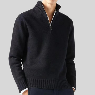 Andreas | Luksuriøs sweater med halv lynlås