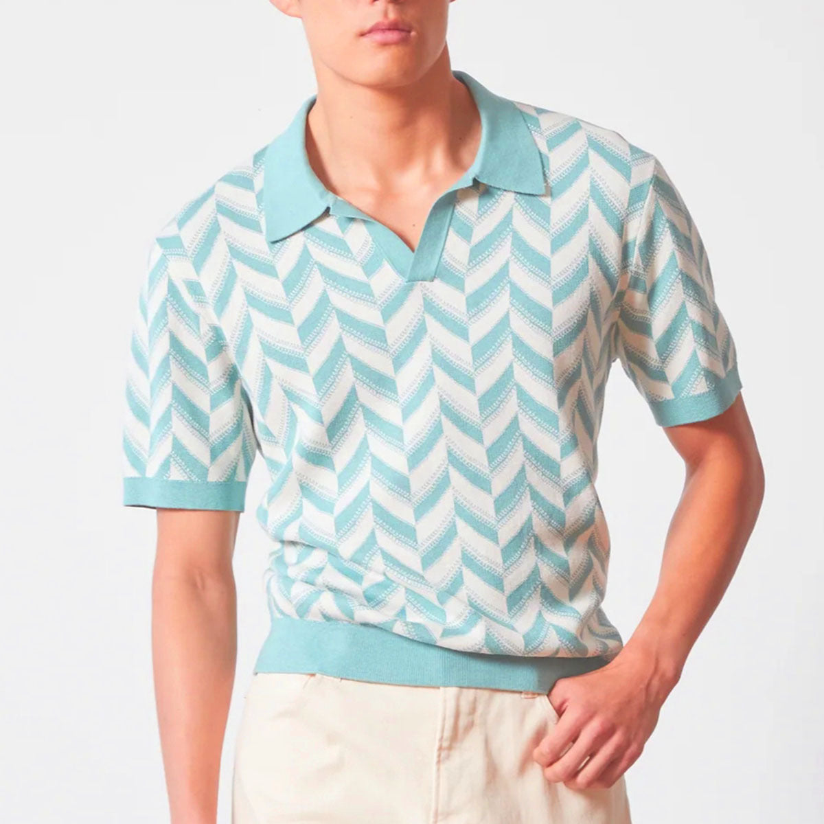 Henrik | Retro strikket poloshirt