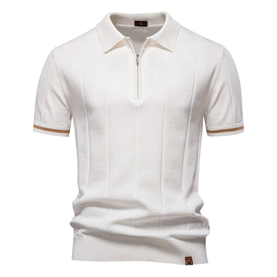 Per™ | Struktur-Zip-Poloshirt