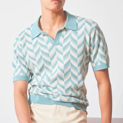Henrik | Retro strikket poloshirt