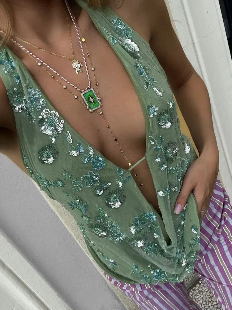 Ivanna | Glitrende Top 