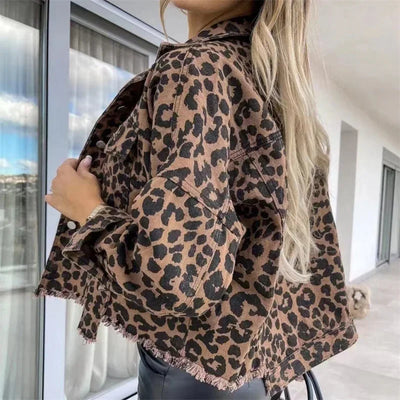 Vanessa™ | Leopard Denimfrakke 