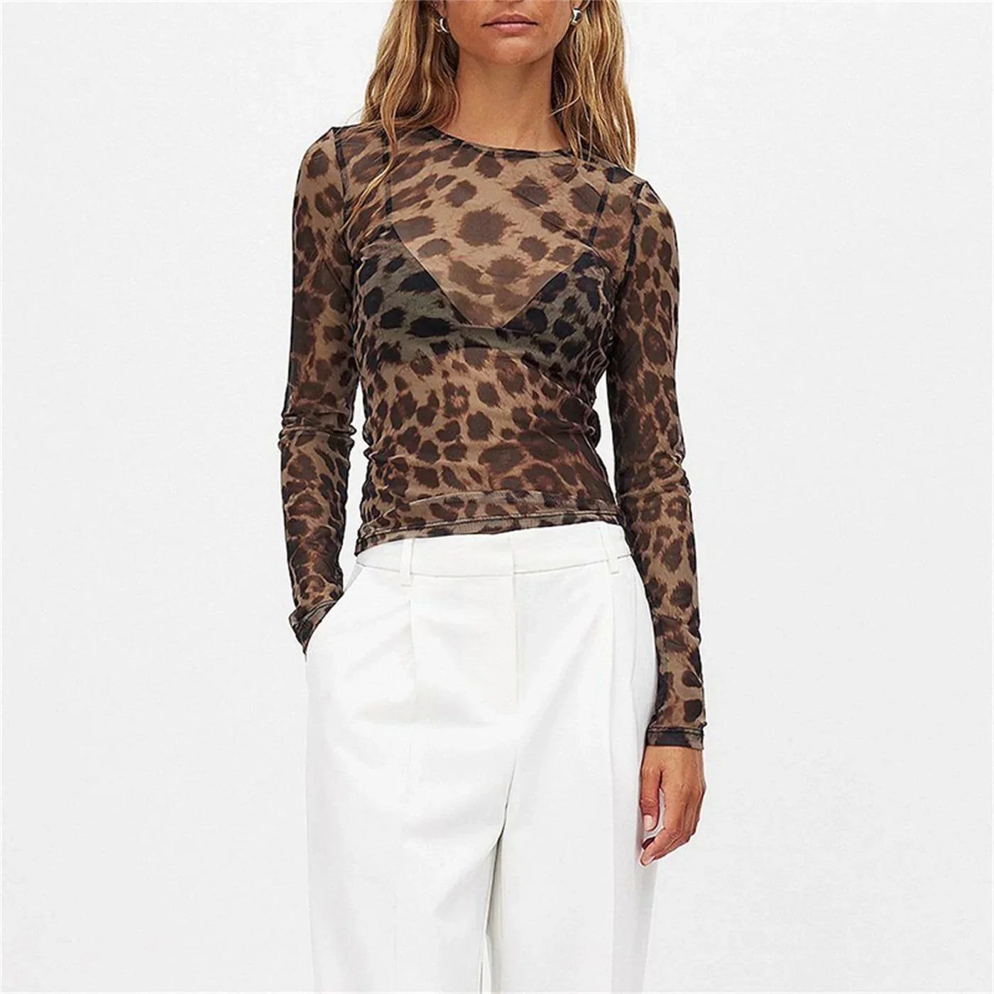 Lanie™ | Top med leopardprint