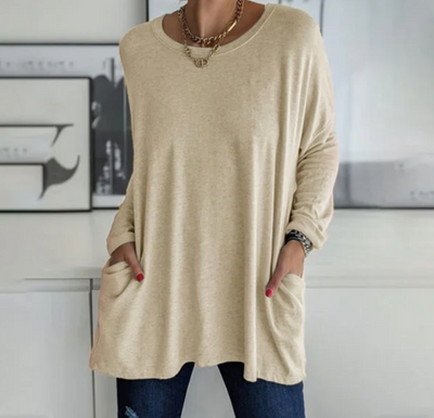 Ava™ | Casual Oversized Tunika Top med lommer