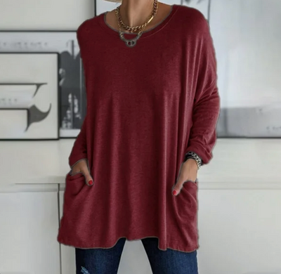 Ava™ | Casual Oversized Tunika Top med lommer