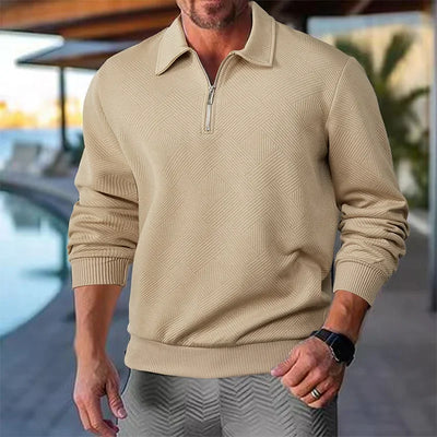 Emil | Herre Poloshirt med Sildebensmønster