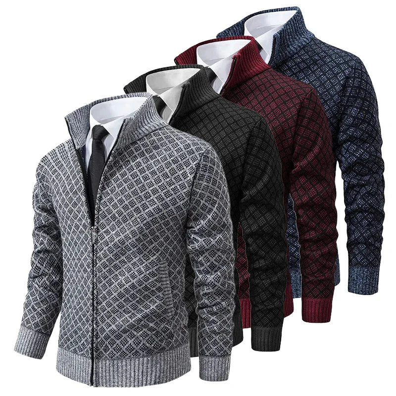 Premium cardigan med lynlås 