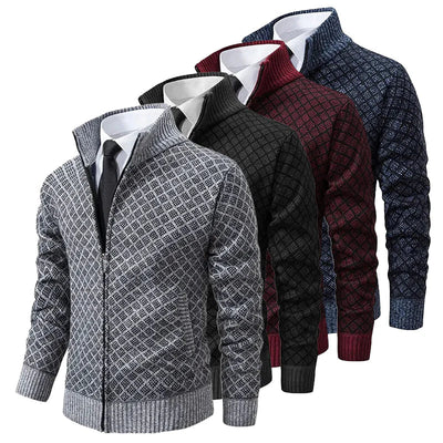Premium cardigan med lynlås 