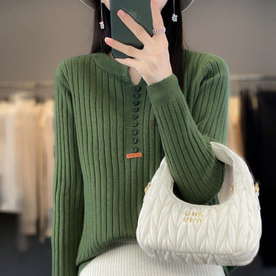 Rene ™ | Strikket pullover med V-hals 
