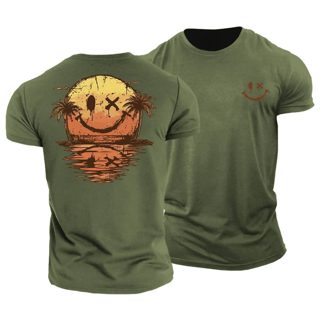 Sommer Smiley Hav T-Shirt | Solskinsstemning i ét design 