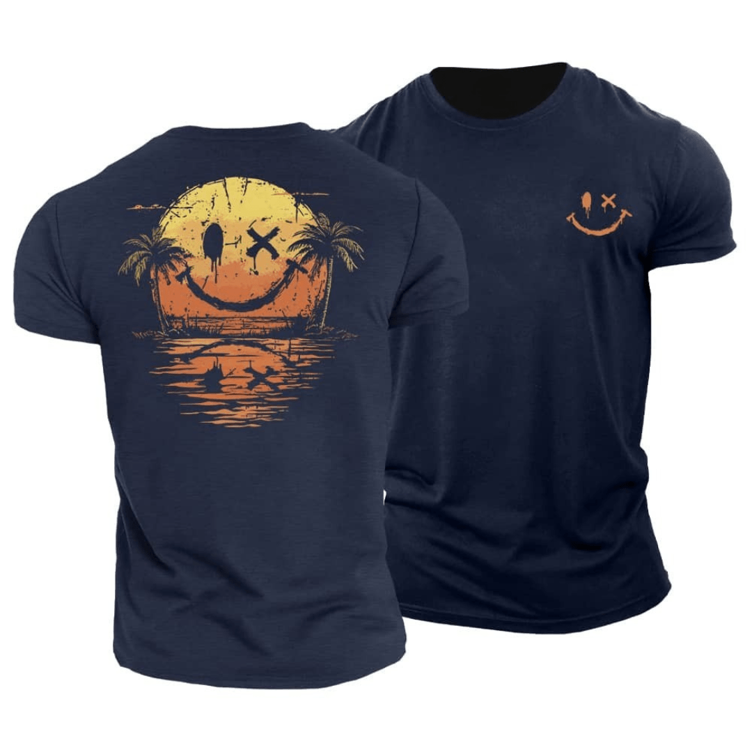 Sommer Smiley Hav T-Shirt | Solskinsstemning i ét design 