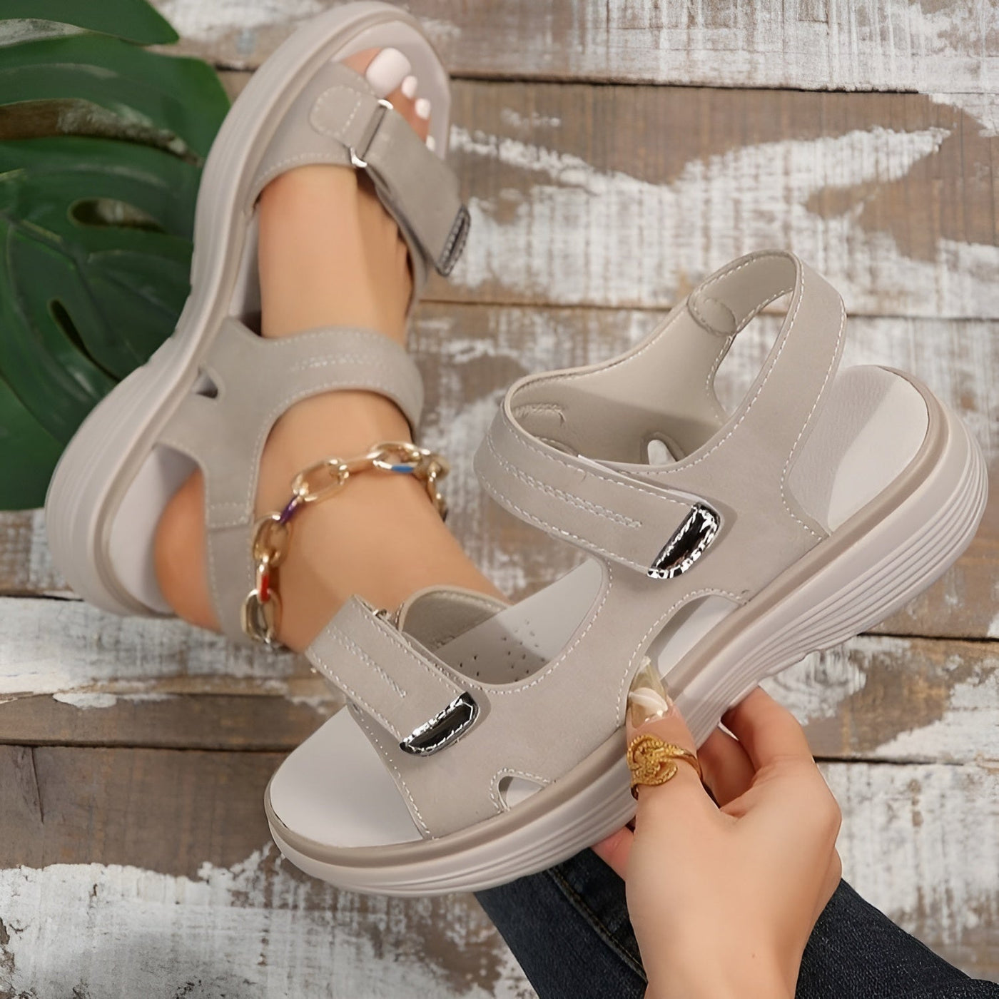 Gitte | Komfortabel Justerbare Sandaler